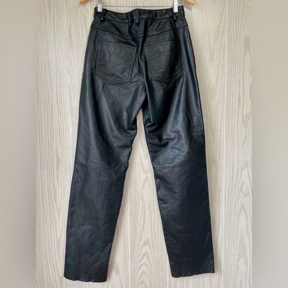 American Classics Colebrook Black Leather Pants Size 30 EUC - Picture 4 of 4